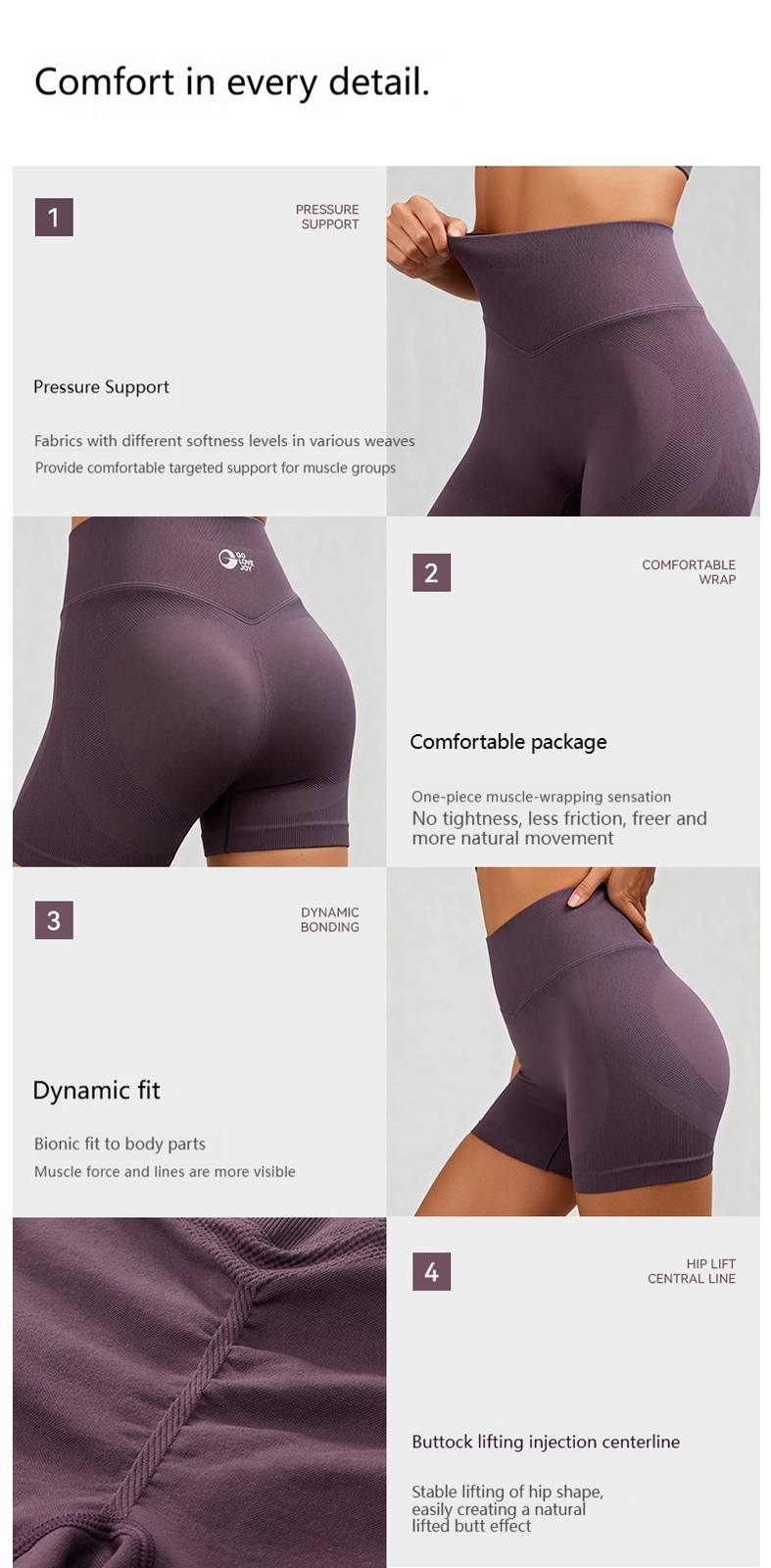 Yoga shorts, three point sports and fitness shorts, women’s high elasticity