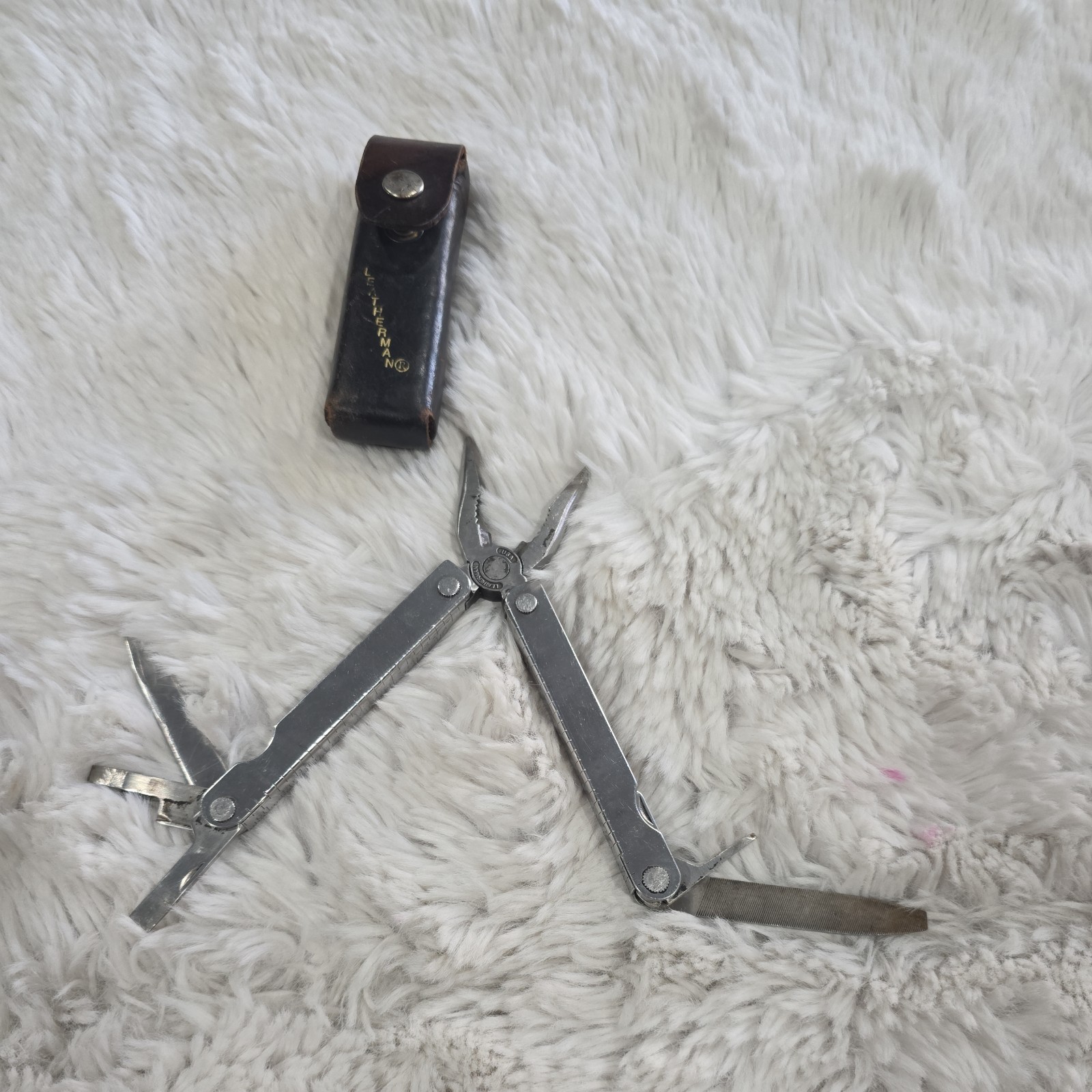 Vtg Original Leatherman Multi Tool Portland OR Leather Sheath USA