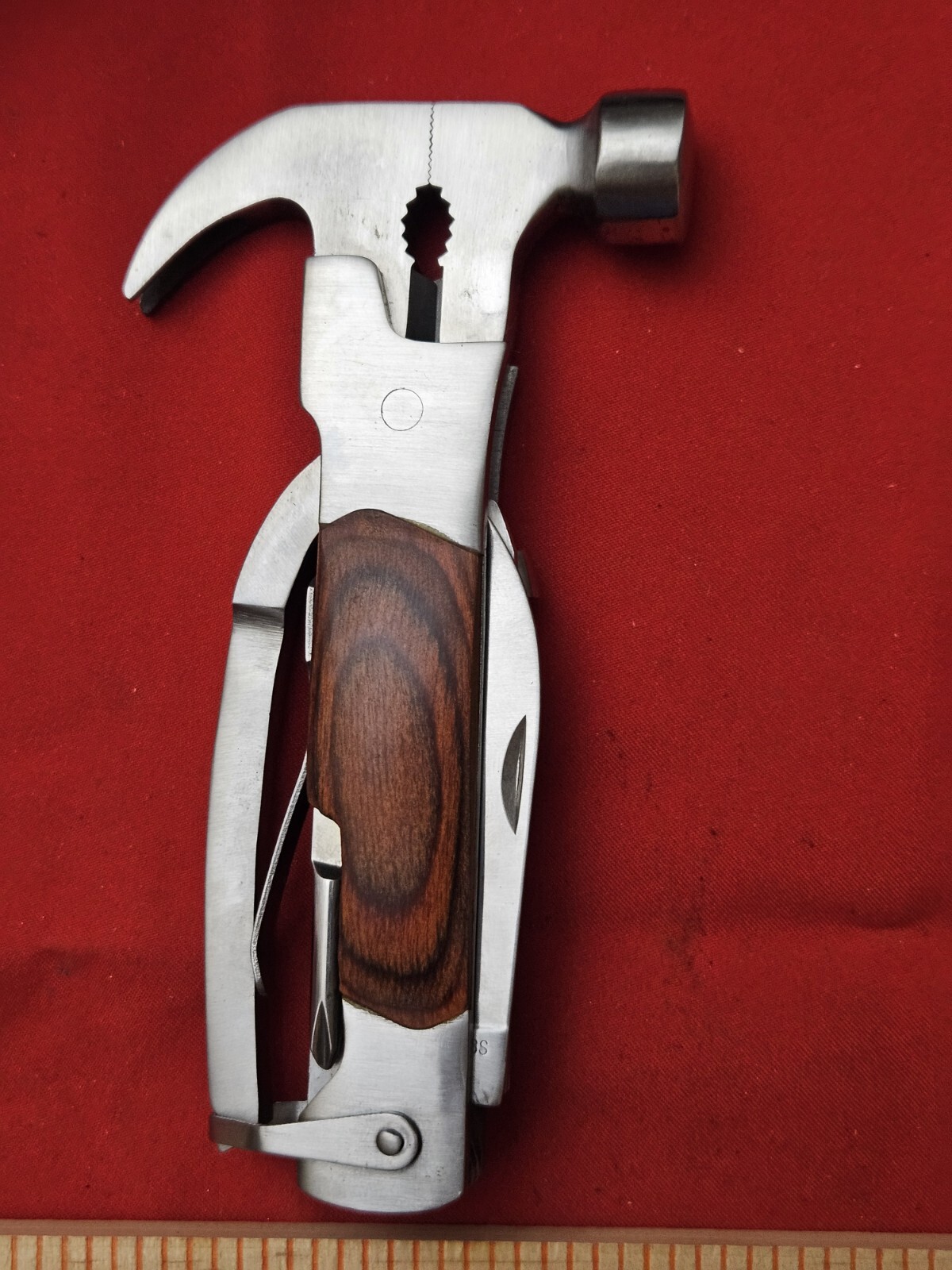 Vtg Sheffield Multi-Tool With Original Case Hammer Pliers Can Opener & More