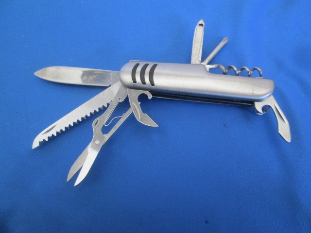 Multi-Tool Pocketknife Stainless Steel with 11 Tools 2″ Blade