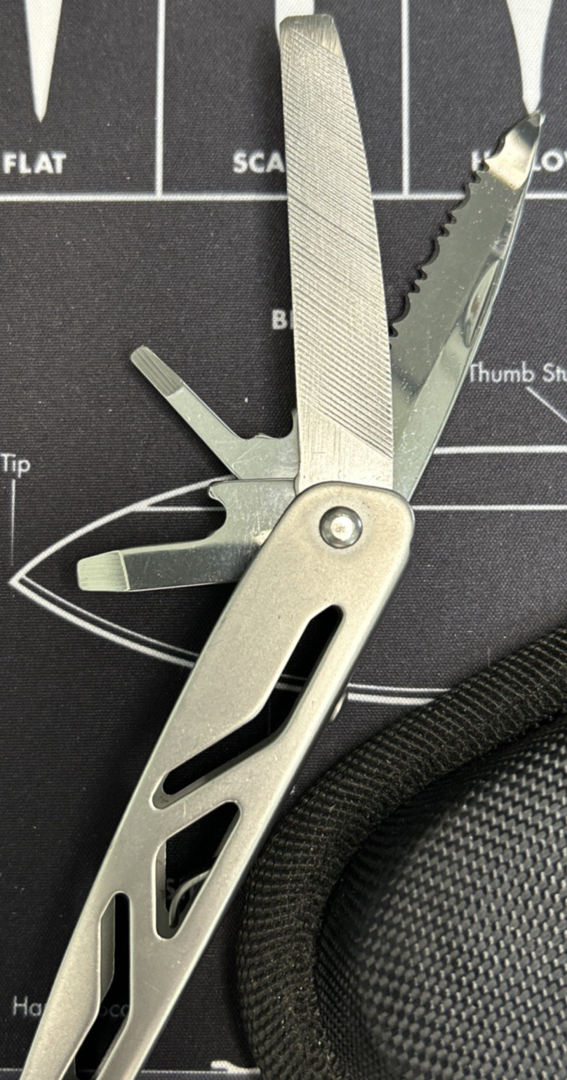 Ozark Trail Multi Tool Pliers Knife Stainless Steel w/ Pouch Camping EDC VGUC