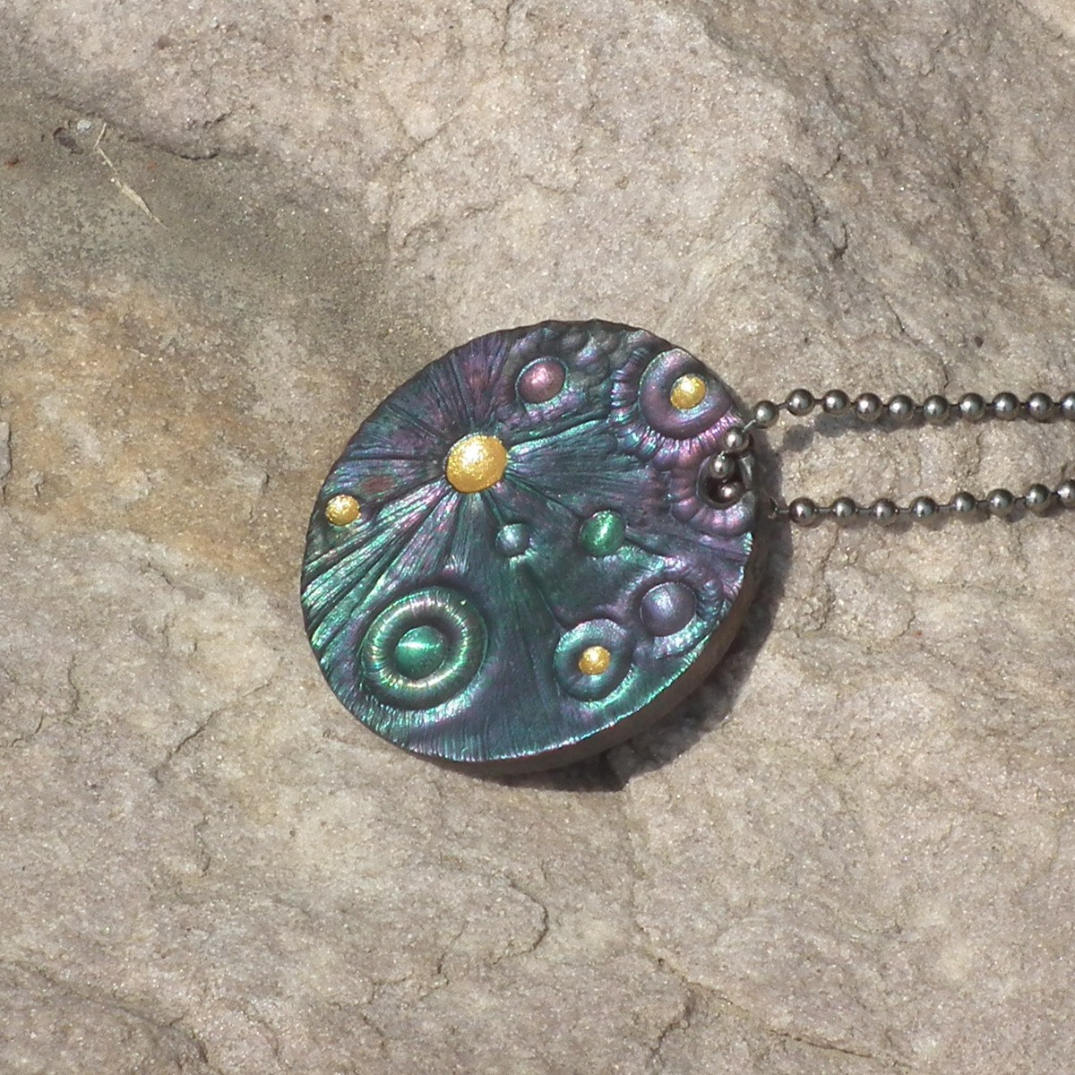 EDC dent vein necklace ornament fell pendant