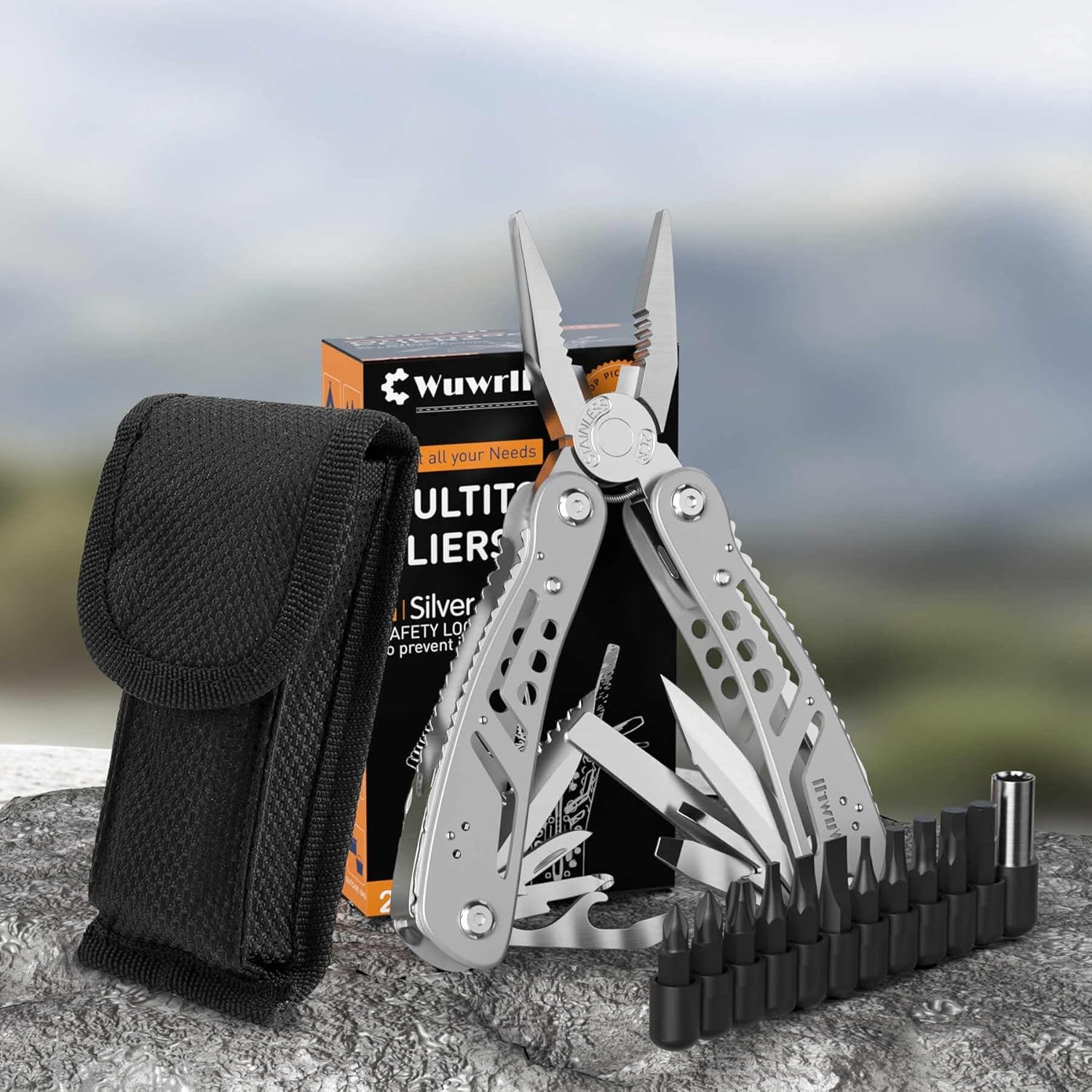 26-in-1 Multitool，Professional Stainless Steel Multi Tools ，Multitool Pliers