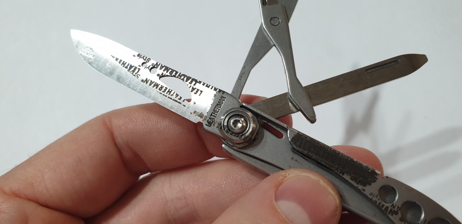 🔥🔥 Leatherman Style One Hand Opening Prototype and Factory Misprint Very Rare