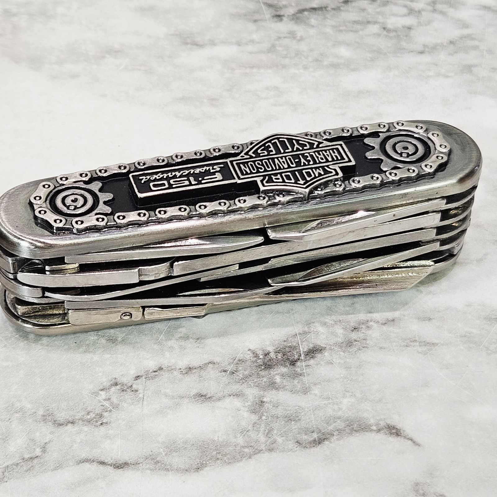 Harley-Davidson F-150 Supercharged Multi-Tool Stainless Steel 7 Tools w/ Case