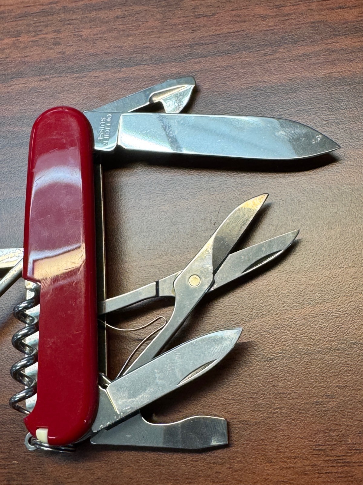 Swiss Army Knife, Red Climber, Victorinox 1.3703, 91mm, 14 Functions Used