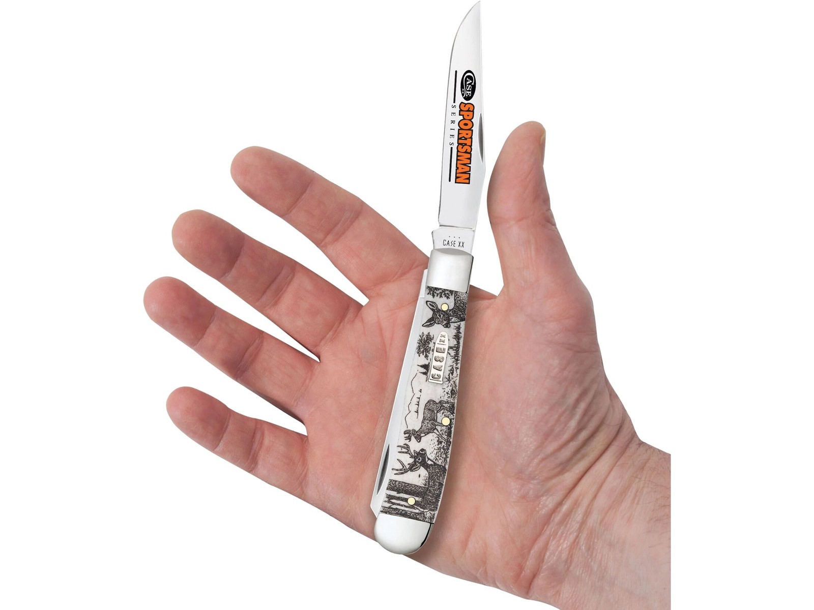 Case Trapper Sportsman Deer Series Pocket Knife 3.27″ Clip/Spey Tru-Sharp