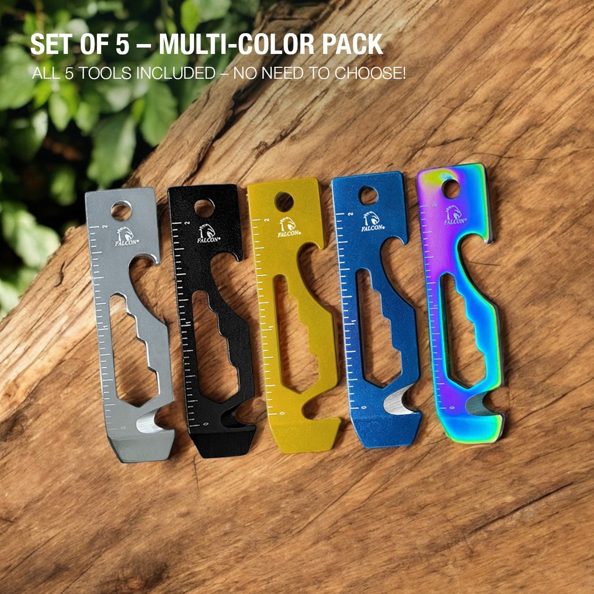 10 Piece Falcon® 8-in-1 Stainless Steel Versatile Multitool – Compact EDC Gear