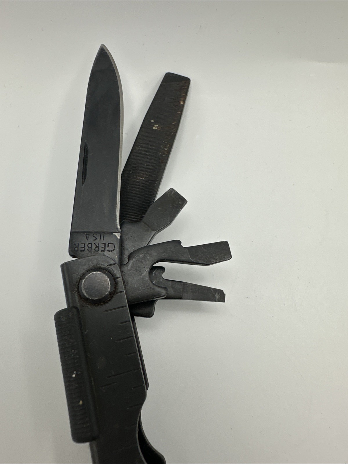 Vintage Gerber Black 10-in-1 Multi Tool Stainless Black with Simonds File