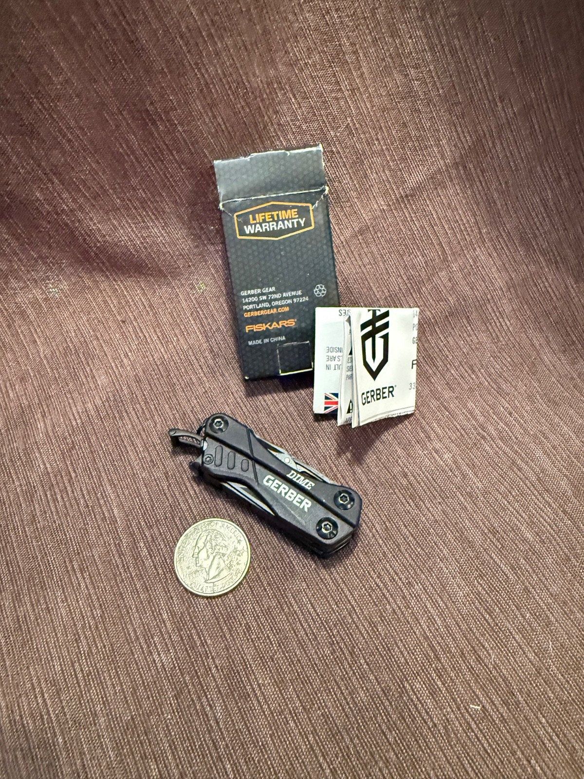 Gerber Dime Multi-Tool Black 30-000469 Keychain Tool NIB Made in China