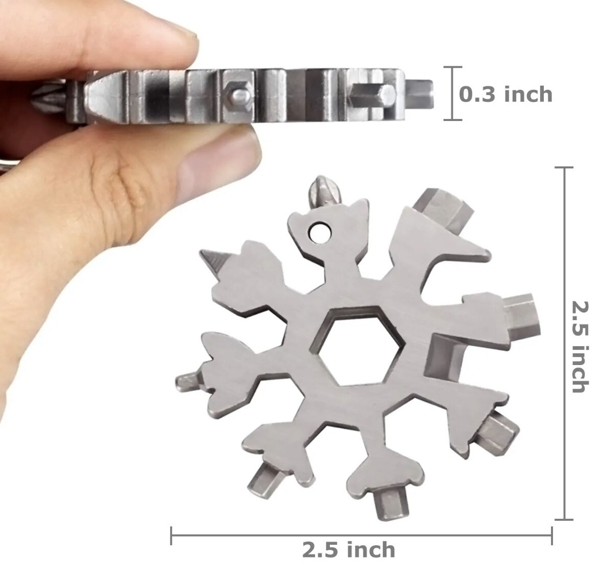 9pcs 18-in-1 Snowflake Multi-Tool Stainless Steel Multitool Screwdriver Opener