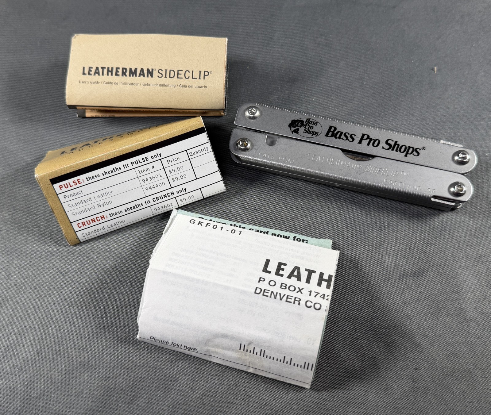 Leatherman SideClip Multi-tool USA Vintage Bass Pro Shops With Original Box