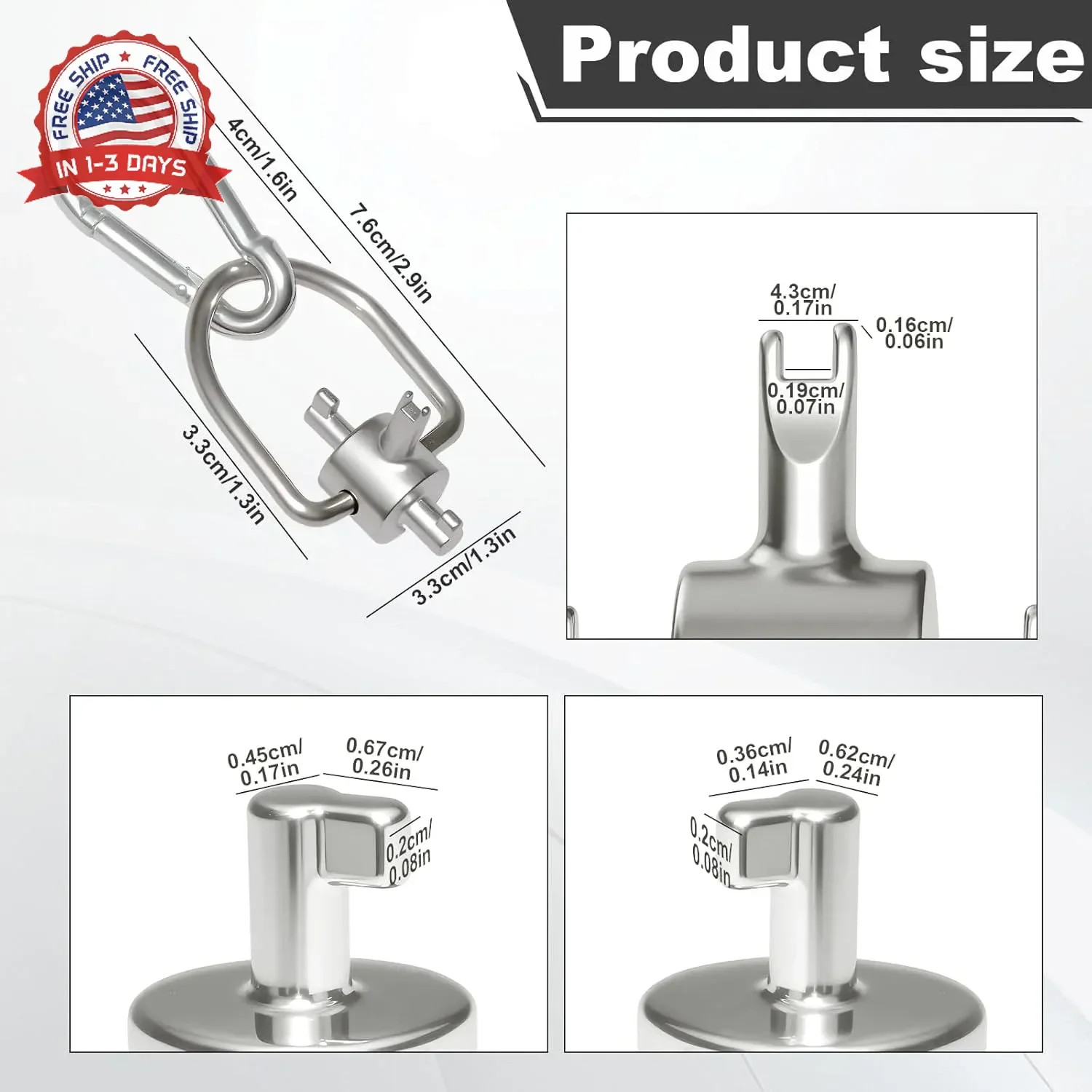 HVAC Tools, Locking Cap Key for Refrigerant Safety Caps, Universal Triple Use Mu