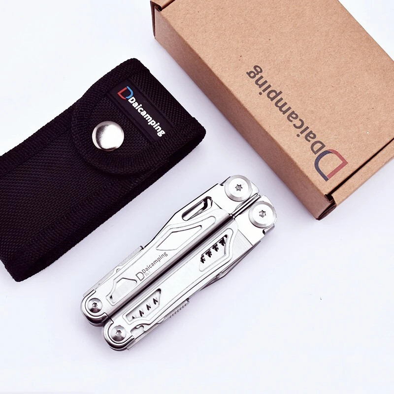 Daicamping DL1 Multi Tool Folding Pocket Knife Sheath Scissors Screw Pliers Can