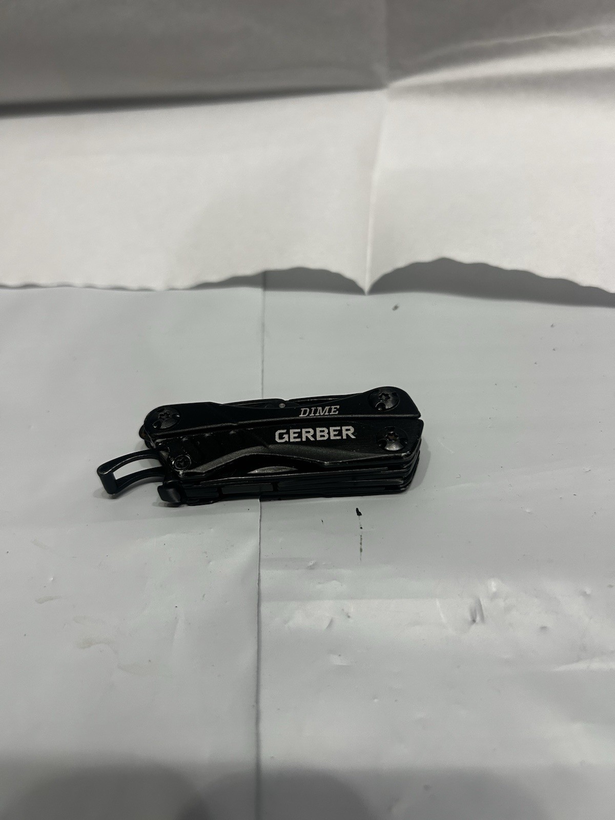 Gerber Dime Black 10-in-1 Multi-Tool Plier Knife Scissors 1.5in SS Lanyard