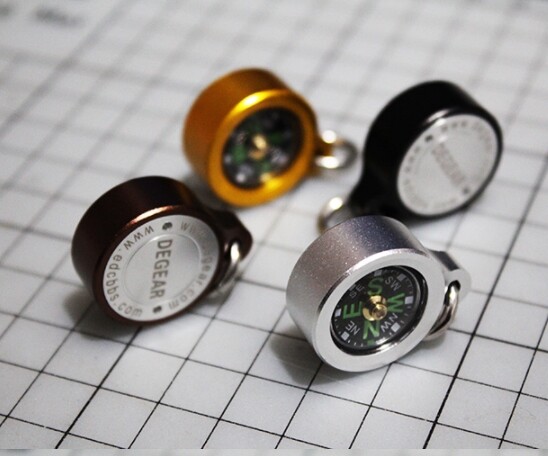 EDC 1 PC Mini Aluminum Alloy Polycarbonate Compass Camping Compass Pendant