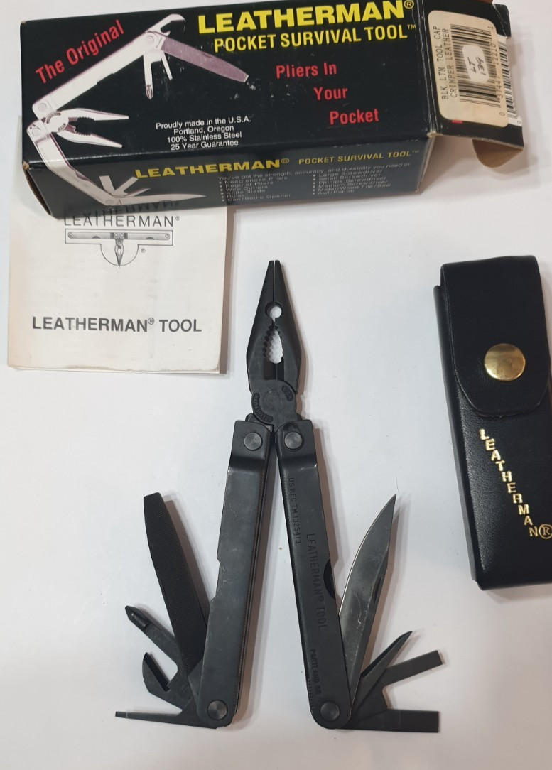 🔥🔥🔥 Leatherman Gen 1 PST BO Black Retired Very Rare Mint Not Used