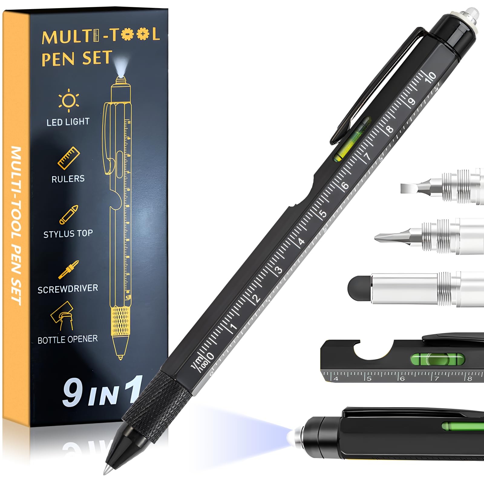 Christmas Gifts Stocking Stuffers for Men,Multitool Pen 9 in 1 Innovative Gif…
