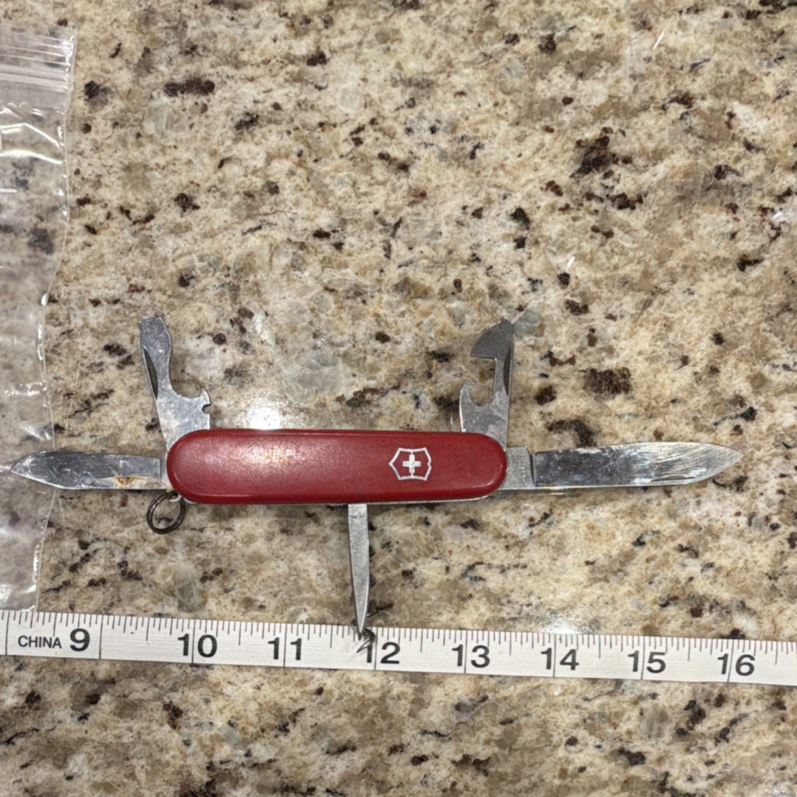 Victorinox Multi-Tool Red Stainless Steel Knife Opener Can Corkscrew Screwdriver