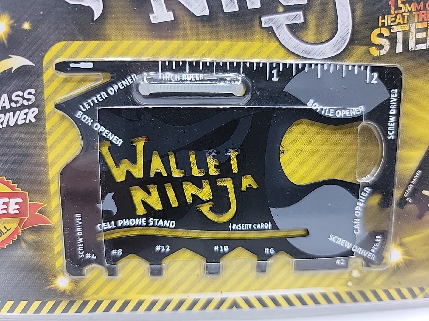 WALLET NINJA 18 Tools in 1 Flat Multi Tool, AS SEEN ON TV Fits in Your Wallet