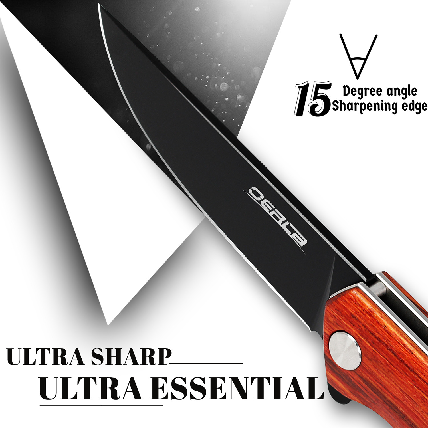 Oerla OLHW-D51 medium Pocket Folding Knife D2 High Carbon Steel Flipper Knives
