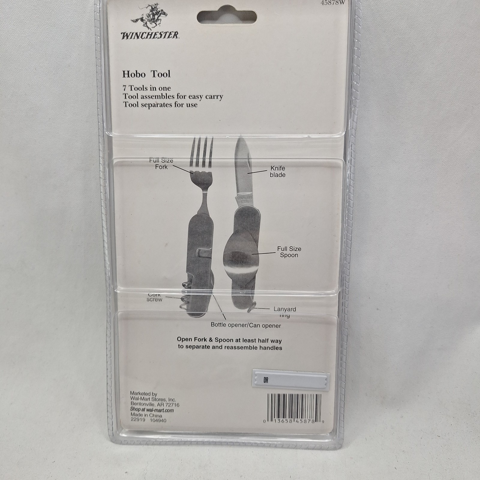 Winchester Model 45878W Hobo Tool Multi Use Camping Scout Knife 7 Tools in one