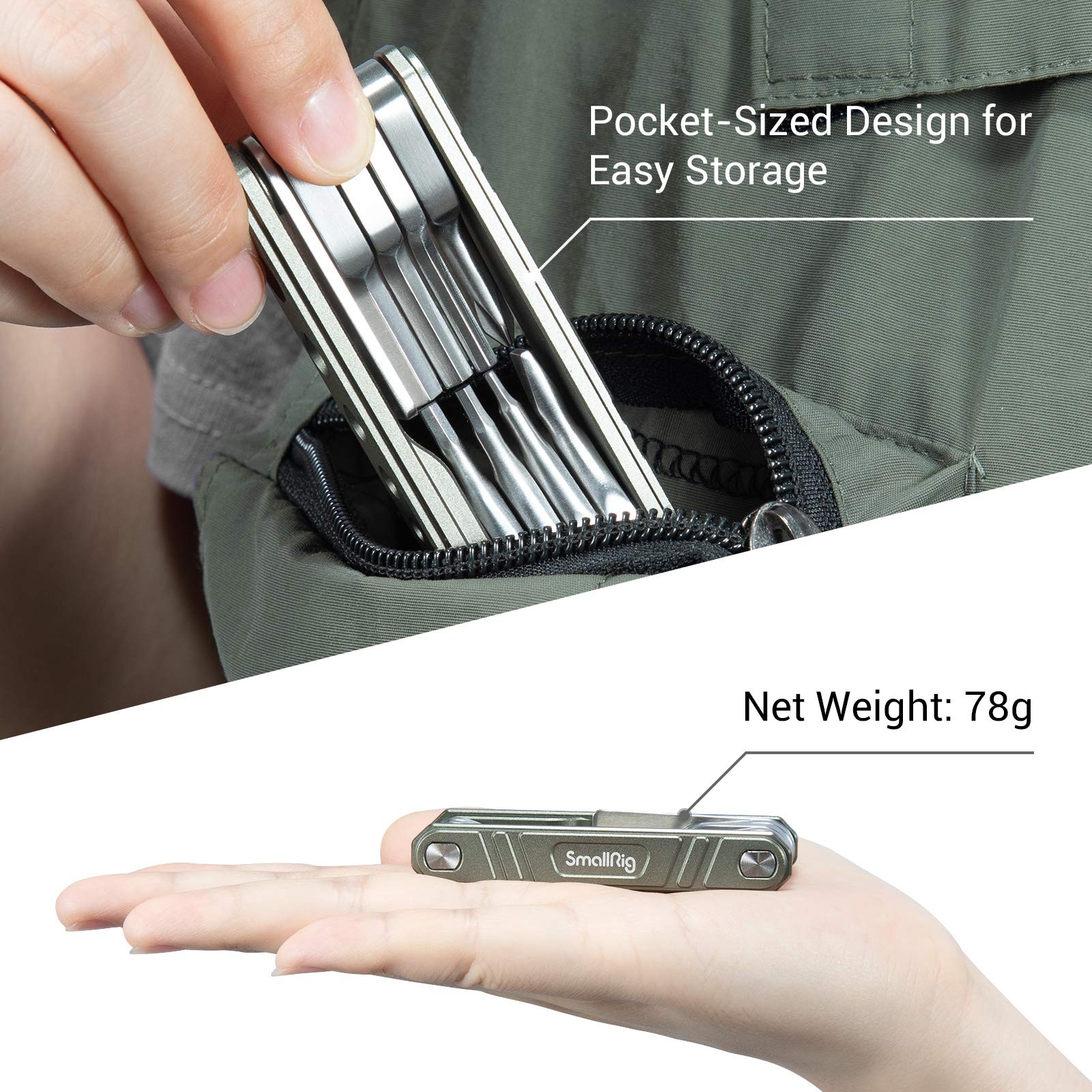 TC2713 Universal 9in1 Folding MultiTool Set Videographer Accessories