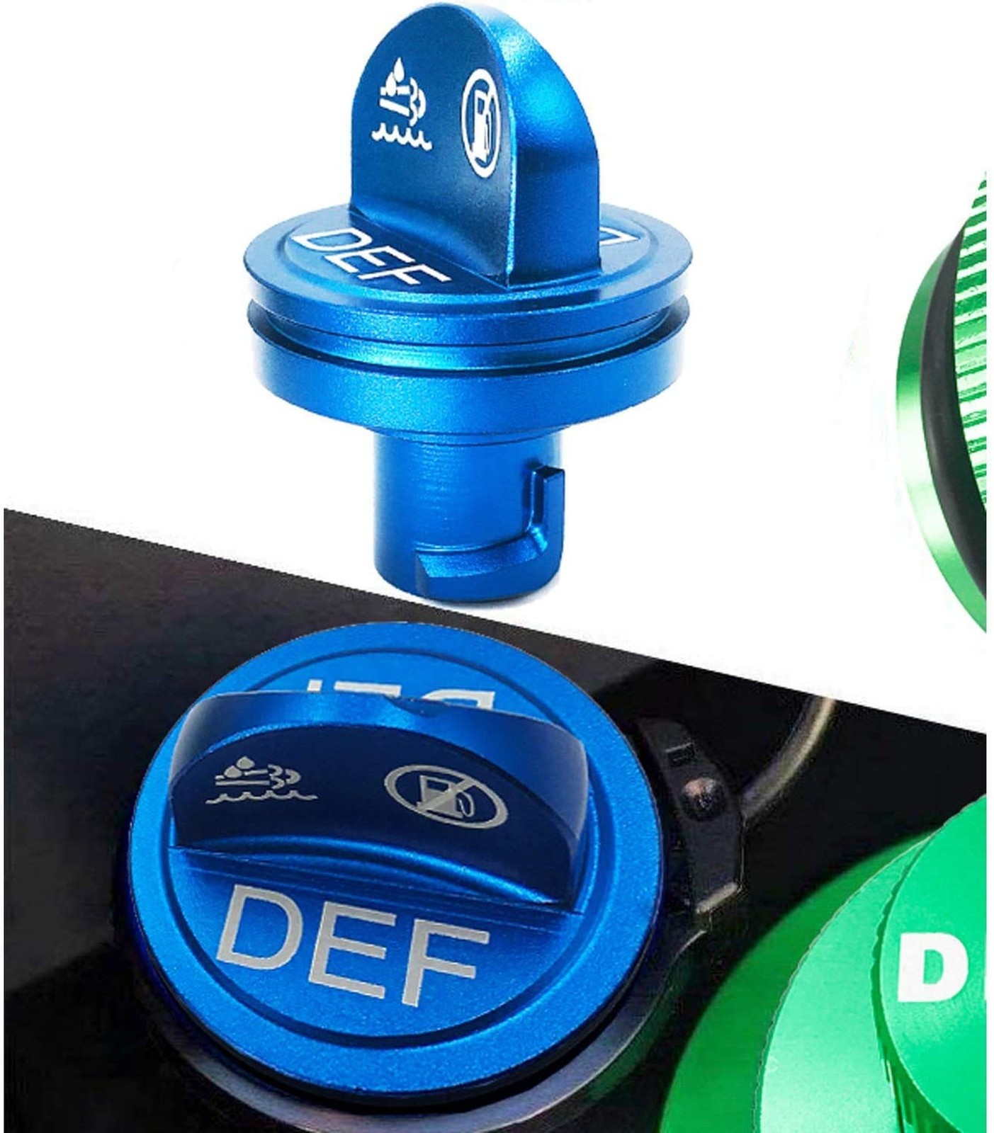 Anti-lost rope-Aluminum alloy DEF Cap, suitable for 2013-2020 Dodge ram, 1500…