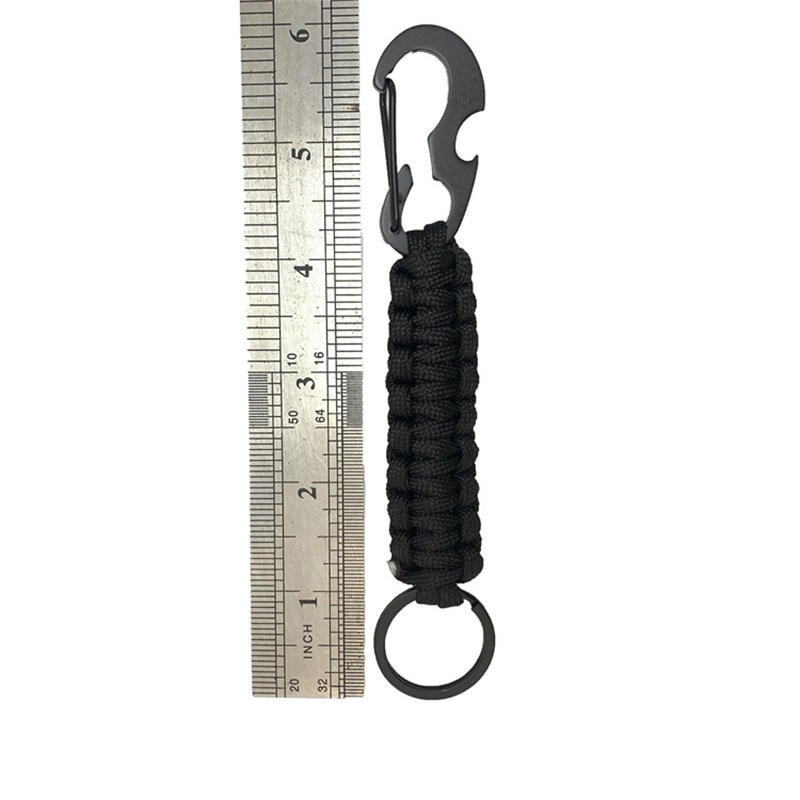 2PC Buckle Parachute Cord Woven Multifunctional Key Chain Bottle Opener Outdoor