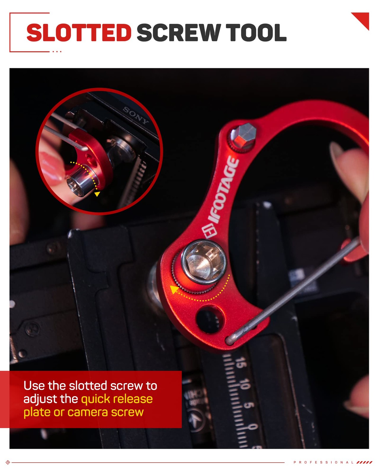 Tool Hook Red, Multifunctional 3-in-1 Camera Hex Tool with 4mm Hex Wrench, Ha…