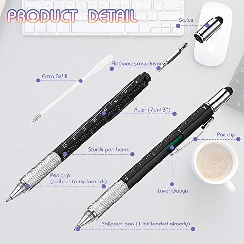 36 Pcs 6-in-1 Multitool Tech Pen Set – Ruler, Level, Screwdriver, Touch Screen,