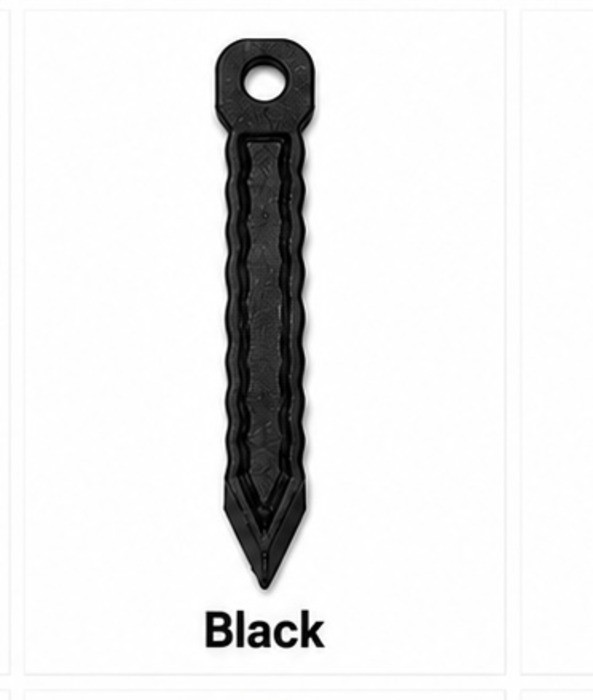 EDC Self Defense Keychain “Waves” Kubotan Spike Safety Tool Lightweight Defense