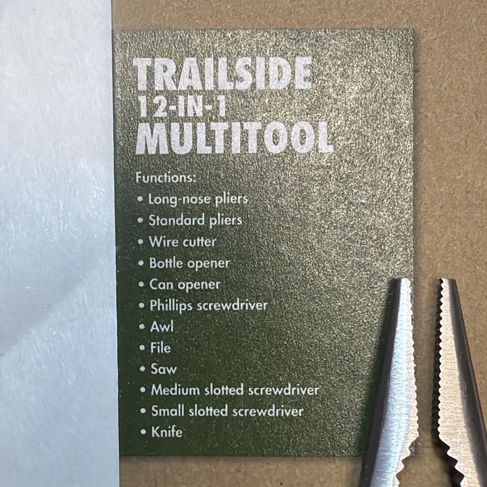 12-in-1 Multitool Ozark Trailside #6119 Fishing, Camping, Hiking, Car, Emergency
