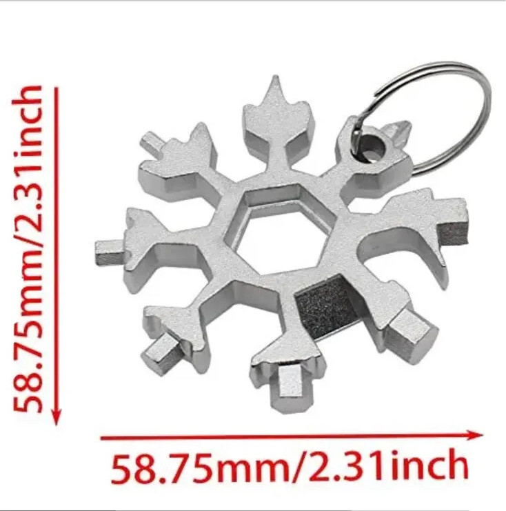 18in1 Snowflake Multi Tool Bottle Opener/flat Phillips Screwdriver Kit/wrench 2x