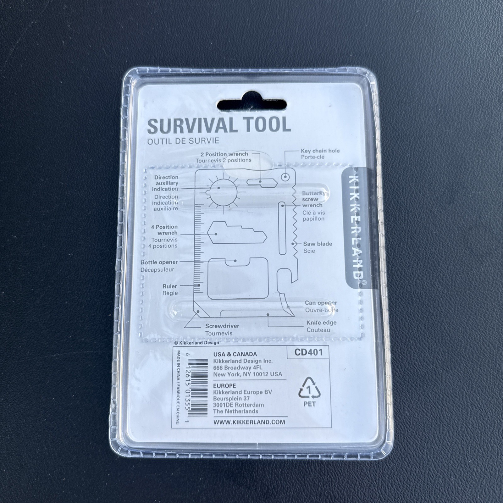 Kikkerland CD401 – Classic Survival Tool – Saw Blade / Opener / Ruler / Wrench