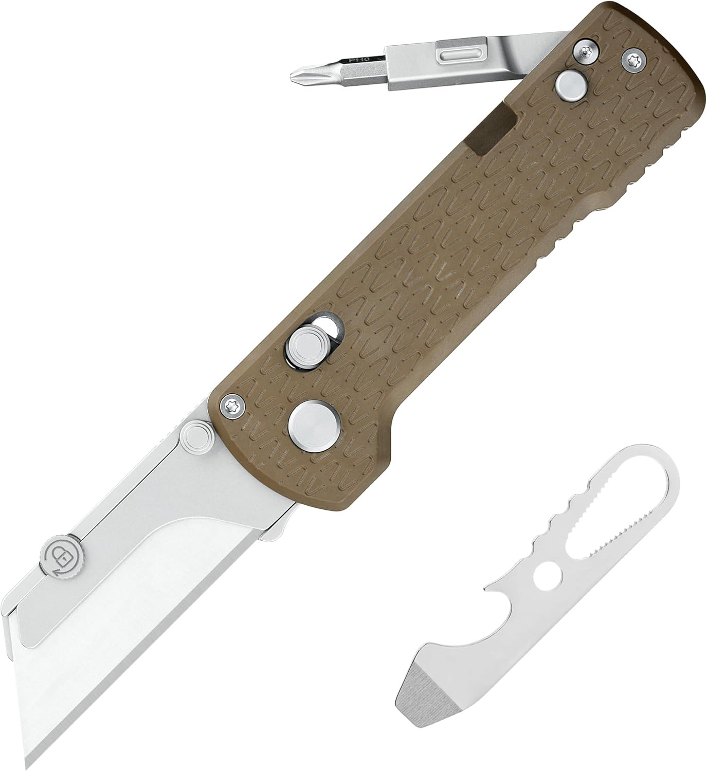 OKNIFE U1 Pro Multitool Folding Utility Knife with Folding Screwdriver, Quick Ch