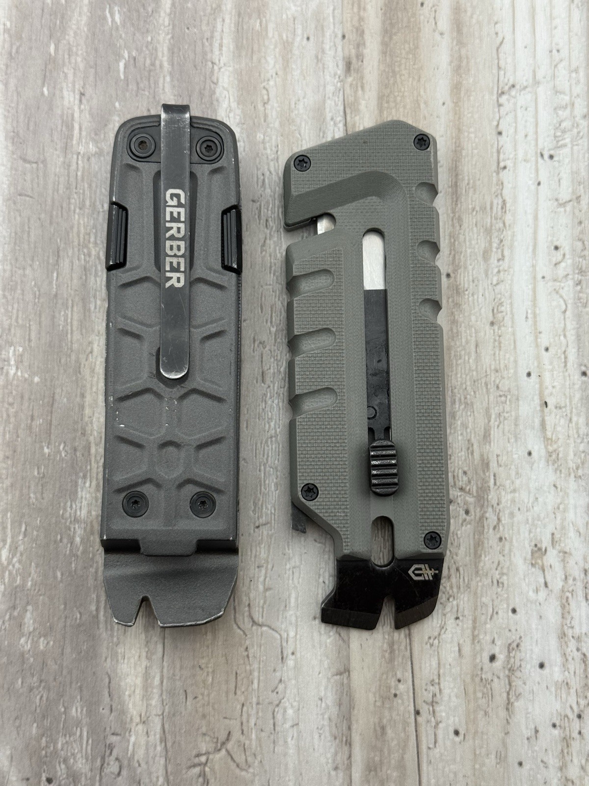Lot of 2 : Gerber Lockdown Pry & Prybrid Utility Knife Multi-Tool Pocket Prybar