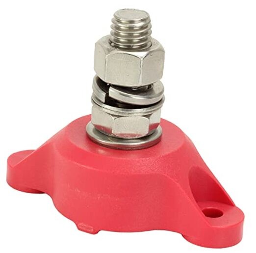 Fastronix Single Stud Stainless Steel Junction Block Red 1/2″
