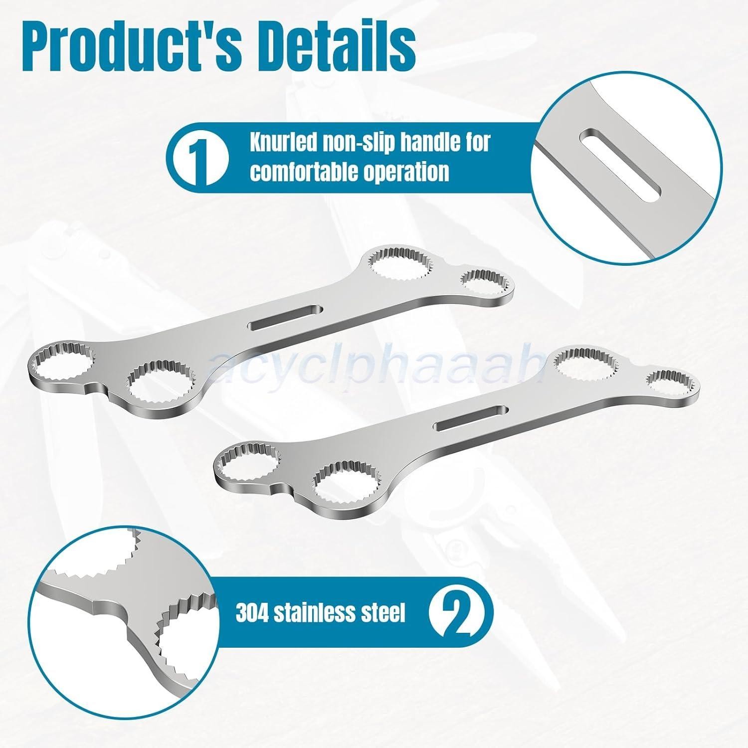 2PCS For Leatherman Disassembly Tool Parse Wrench Multitool Spanner Bone Design