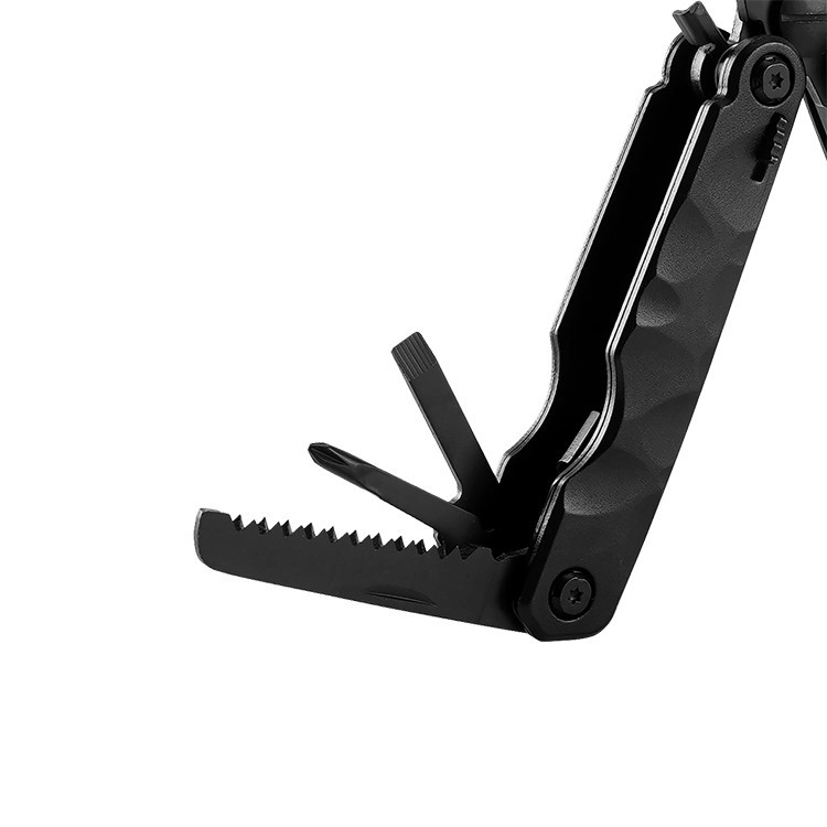 Herramienta de supervivencia para acampar al aire libre 10 en 1 (negro)