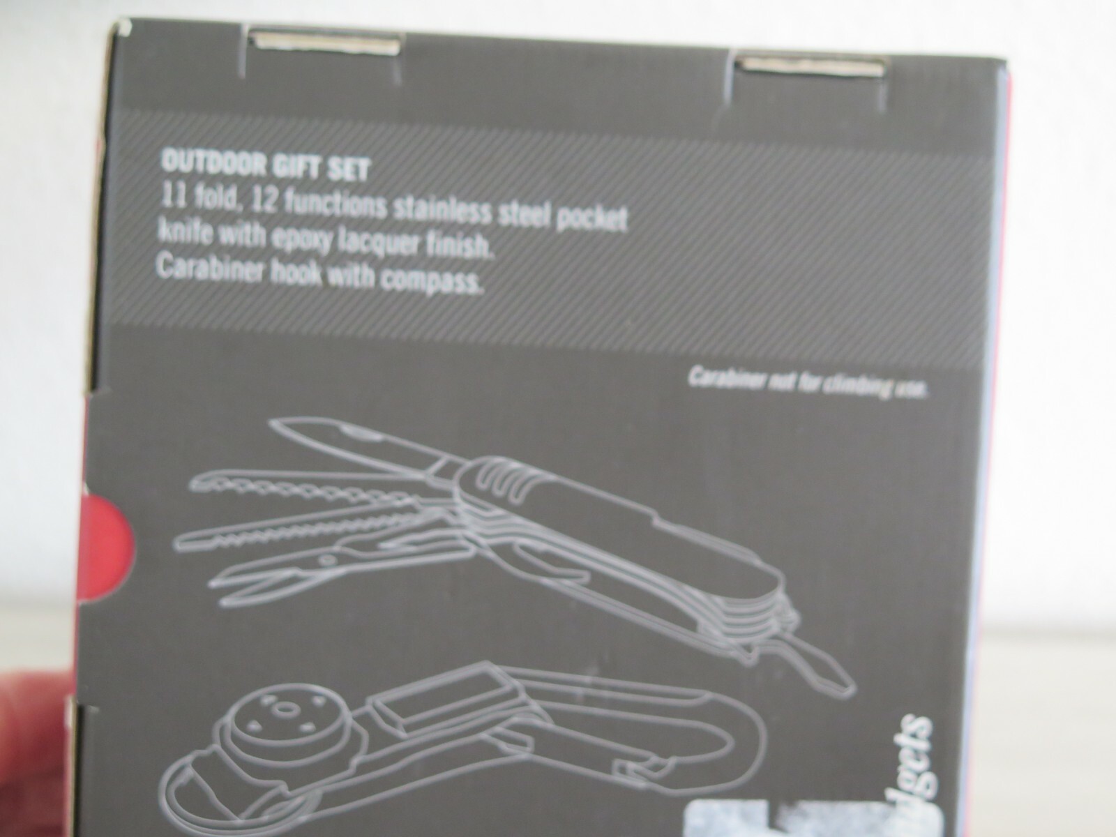 Tandy Brands Accessories, SS Pocket Knife/Carabiner Hook w/Compass Set