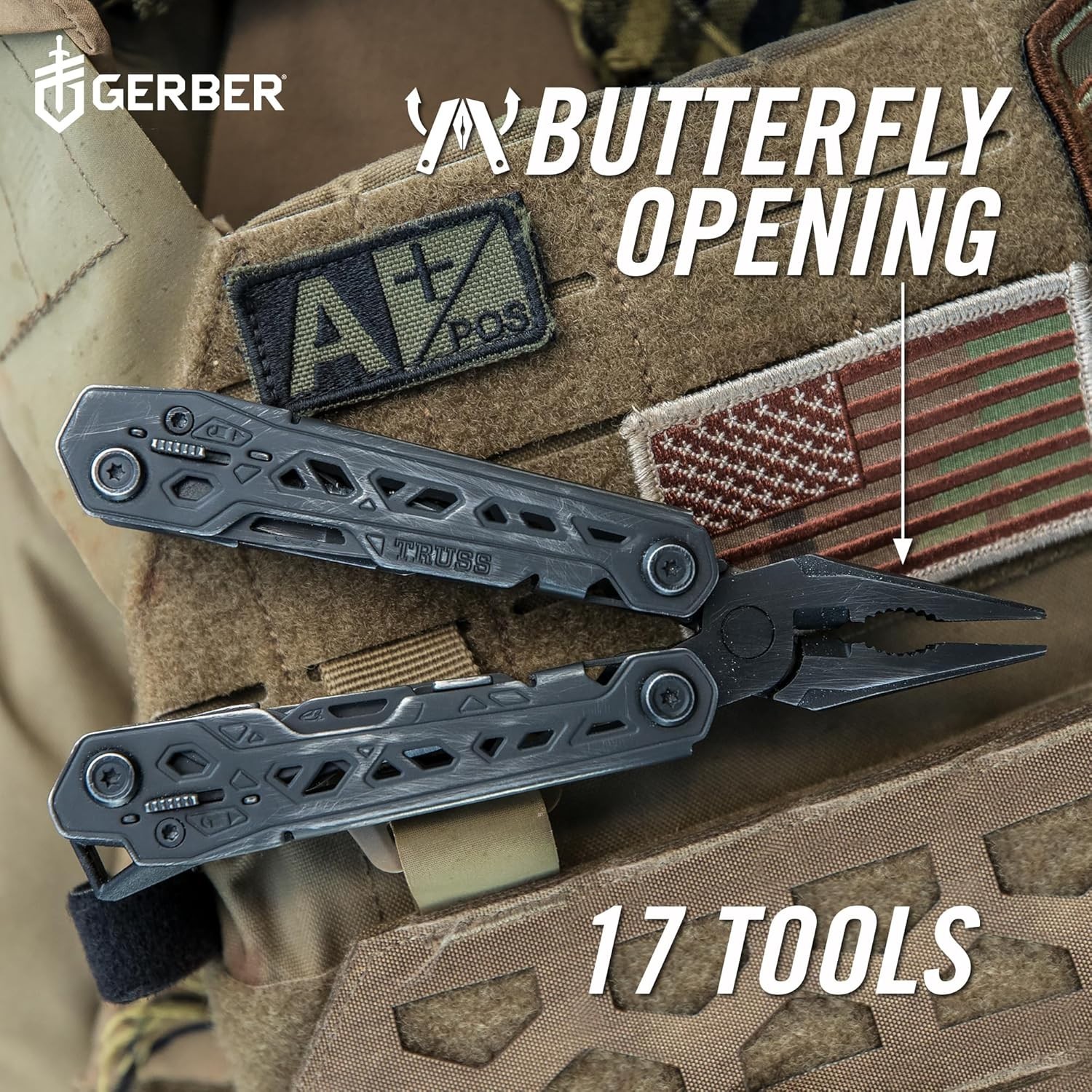 Gear Truss 17-in-1 Multitool with Pocket Knife and Needle Nose Pliers – Gifts…