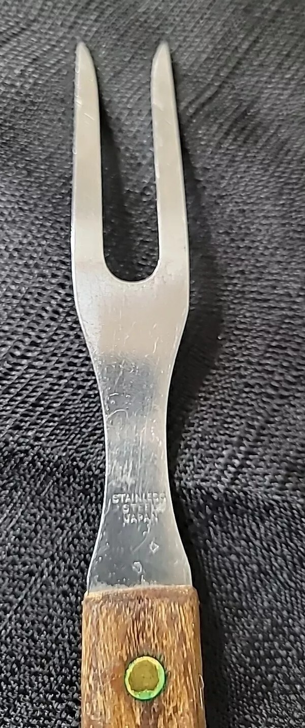 Vtg. STAINLESS STEEL MEAT CUTTING FORK. MADE IN JAPAN