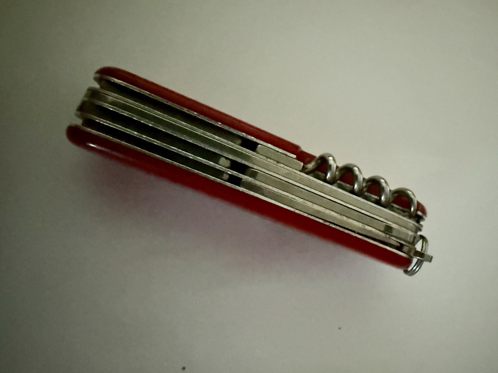 Victorinox Swiss Army Red Multi-Tool Plain Edge w/ Keyring, Scissors & Corkscrew