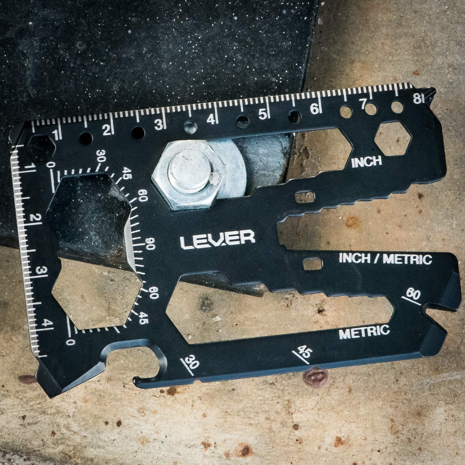 Lever Gear Toolcard Pro 40-in-1 Credit Card Multitool TSA Compliant Black