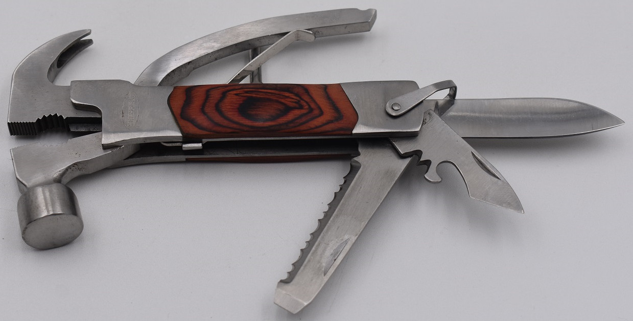 Sheffield Multi Tool Pocket Knife Cutters Saw Hammer File Pliers Camping