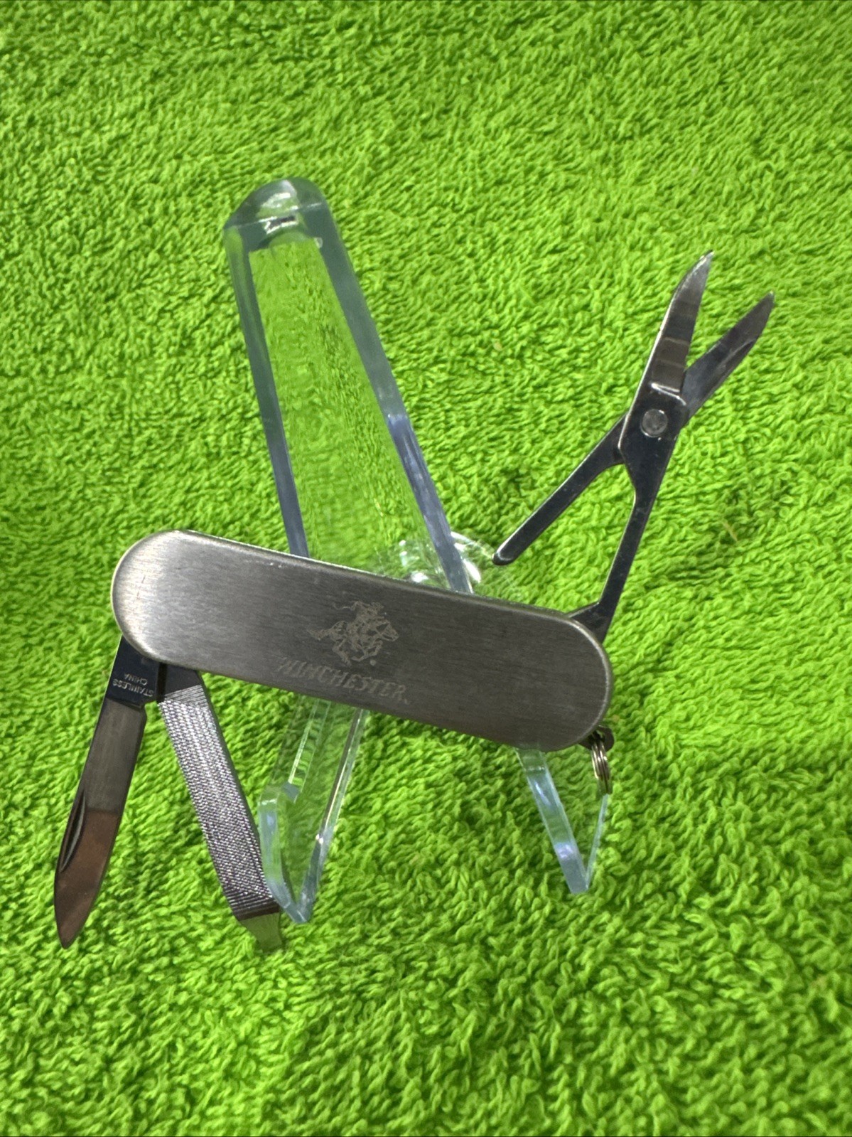 Winchester Pocket Multi Tool Knife File Scissors Stainless Silver Tone