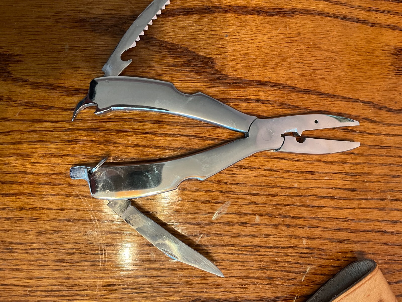 Vintage ABC Solingen Germany Stainless Steel Fishing Multitool & Original Sheath