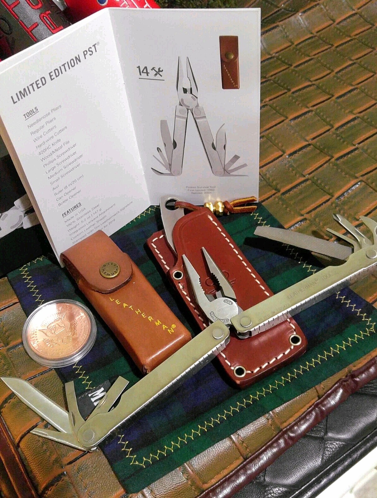 NEW! ENGRAVED USA HERITAGE COLLECTORS EDITION LEATHERMAN *ORIGINAL PST* LIMITED!