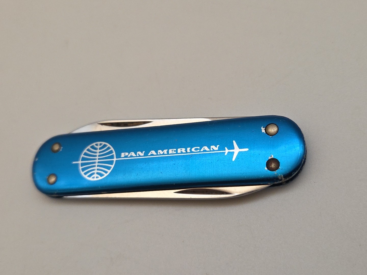 Pan American Airline Victorinox Blue Pocket Pal Folding Knife 2 SS Blades